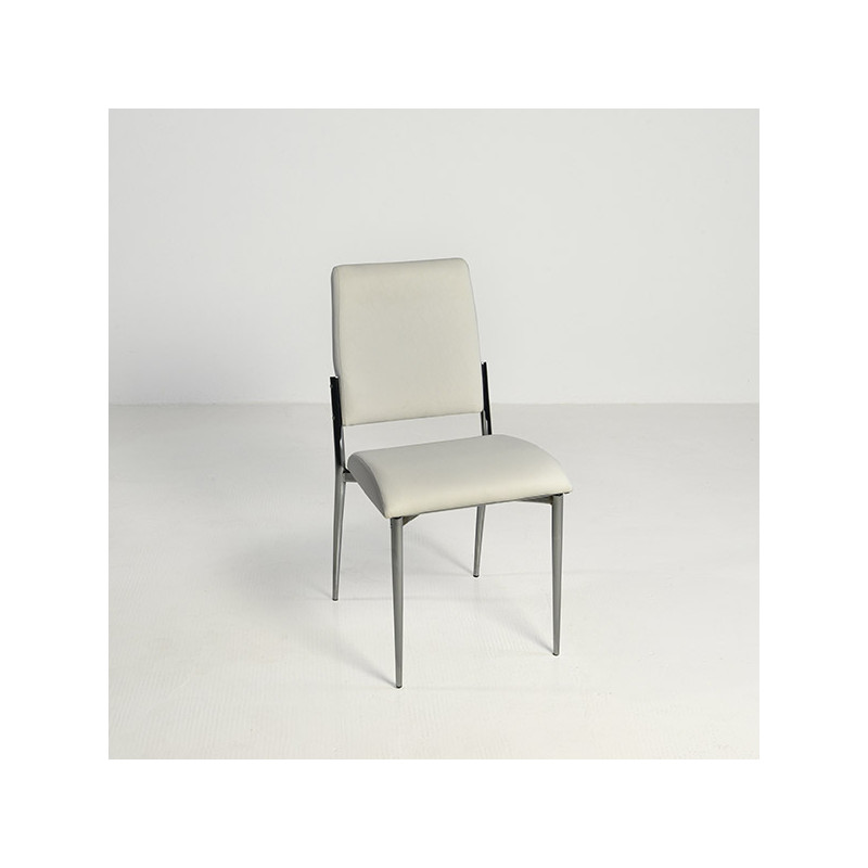 Silla 512 asiento y respaldo tapizado cromada Simet
