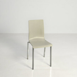 Silla 929 blanca cromada Simet