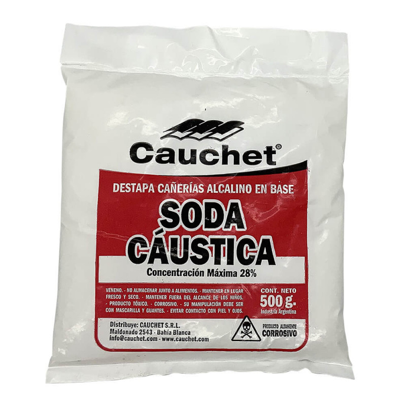 Soda caustica en perlas 500 grs Cauchet