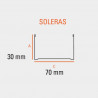 Solera 70 x 30mm 2.6 mts para construccion en seco