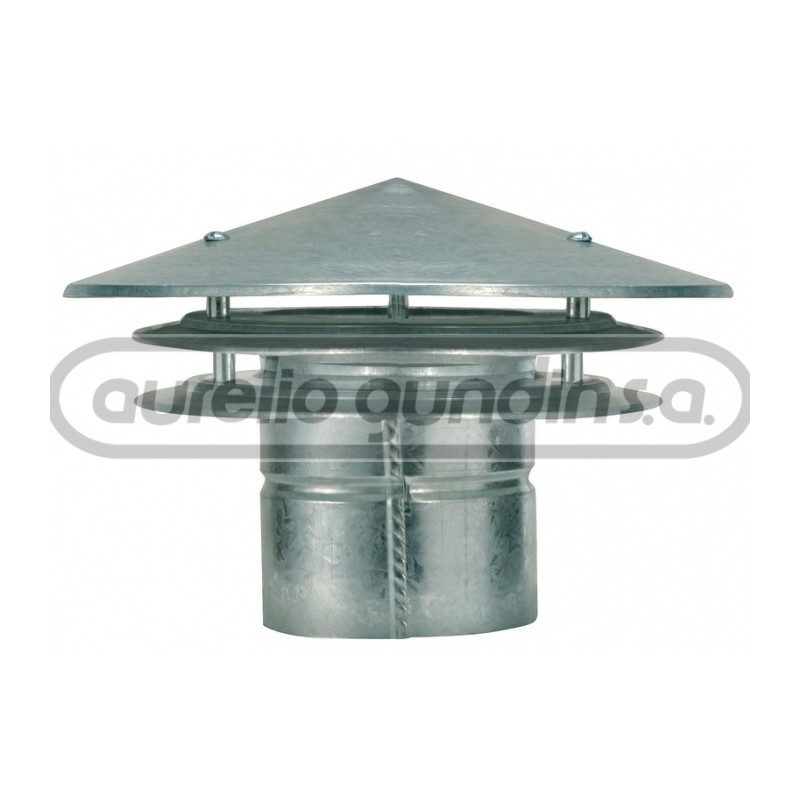 Sombrerete ventilacion 3" aprobado chapa galvanizada