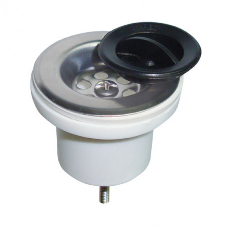 Sopapa acero inoxidable desague pileta 40mm