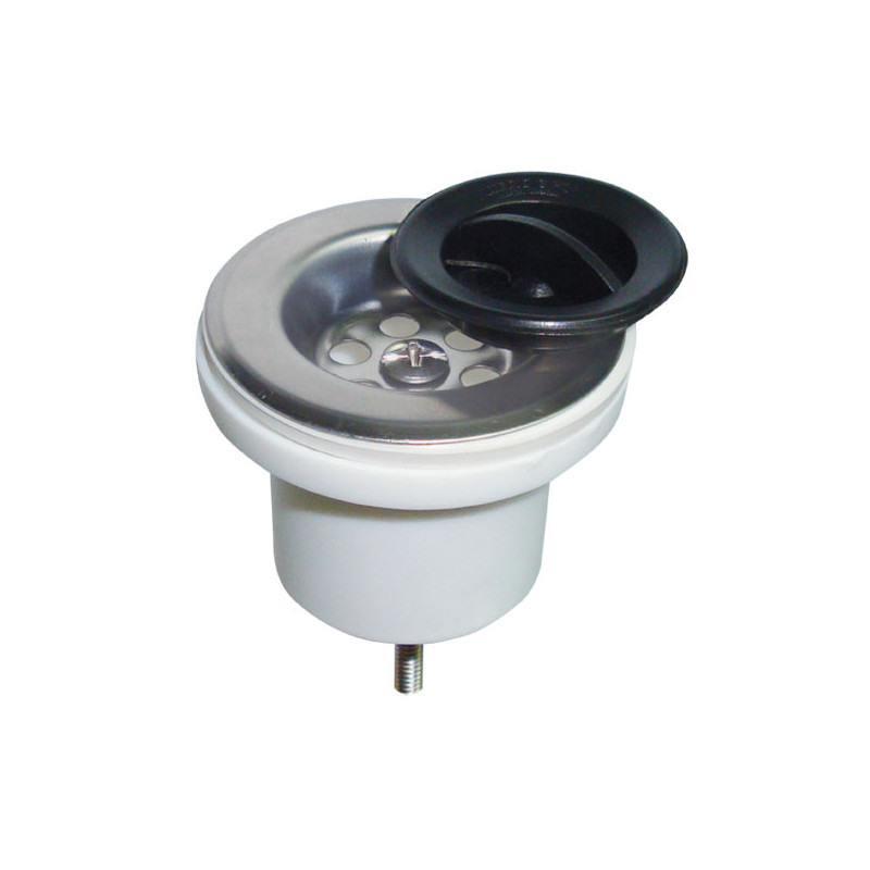 Sopapa acero inoxidable desague pileta 50mm