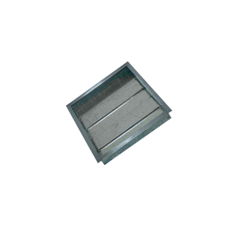Tapa camara chapa galv con filete inoxidable 30 x 30 cm
