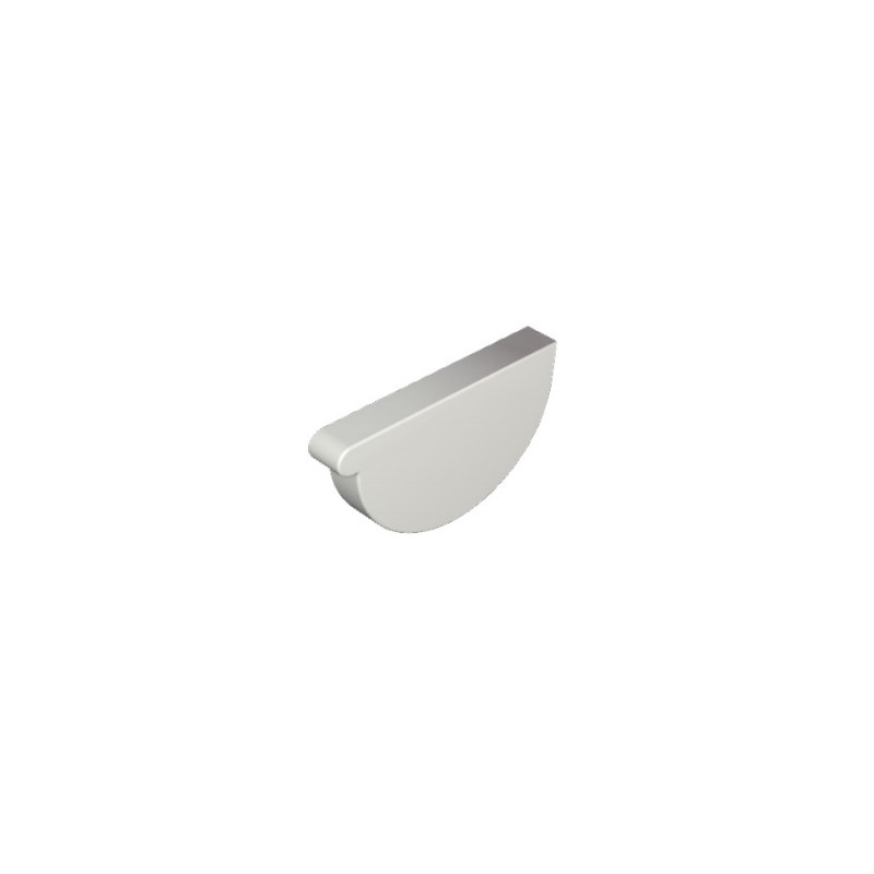 Tapa PVC derecha para canaletas Pluvitubo