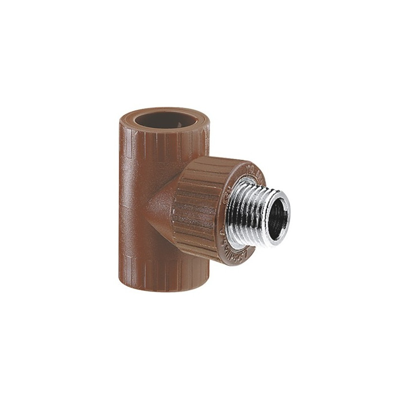 Te termofusion rosca metalica macho 3/4"
