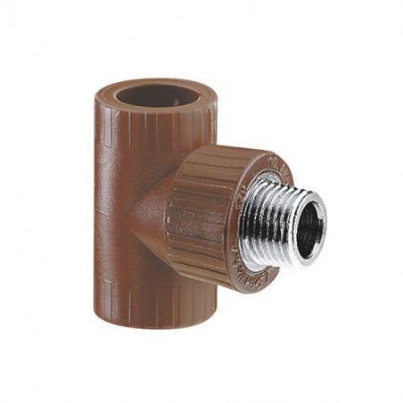 Te termofusion rosca metalica macho 3/4"
