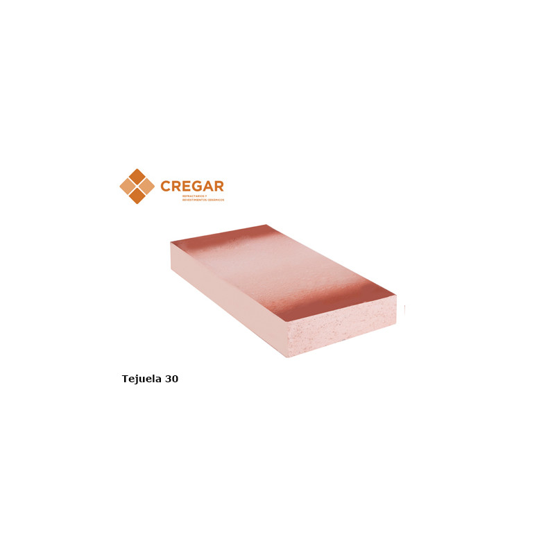 tejuela refractario 229 x 114 x 30mm tonalizado Cregar