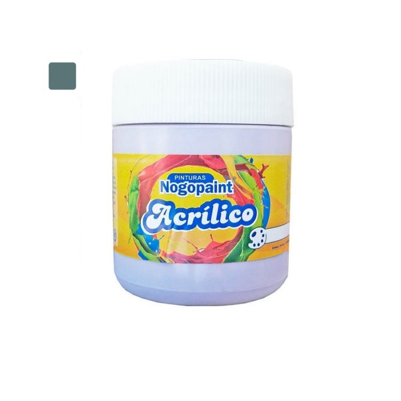 Acrilico artistico 200cc gris mercurio Nogopaint