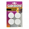 4 topetinas circulares 38mm blancas Suprabond