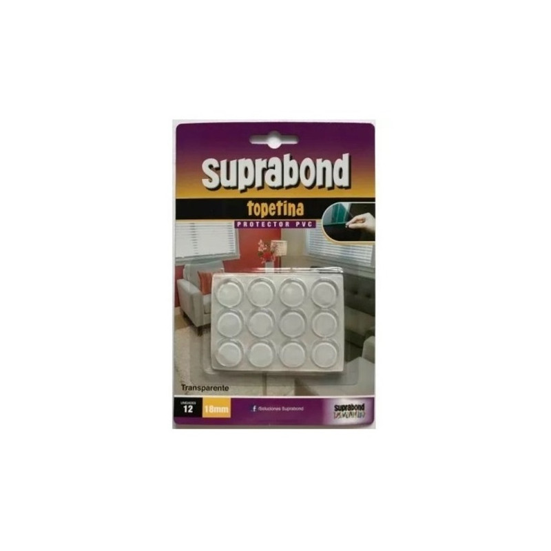 12 topetinas rectangulares 18mm transparentes Suprabond