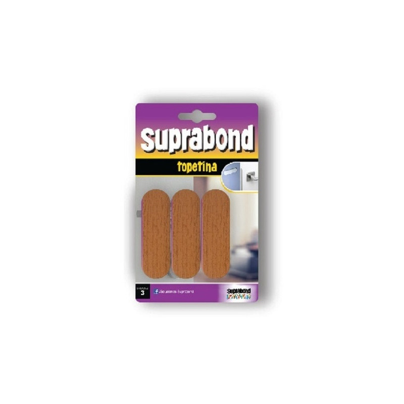 3 topetinas rectangulares simil madera Suprabond