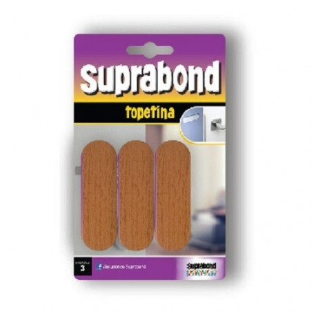 3 topetinas rectangulares simil madera Suprabond