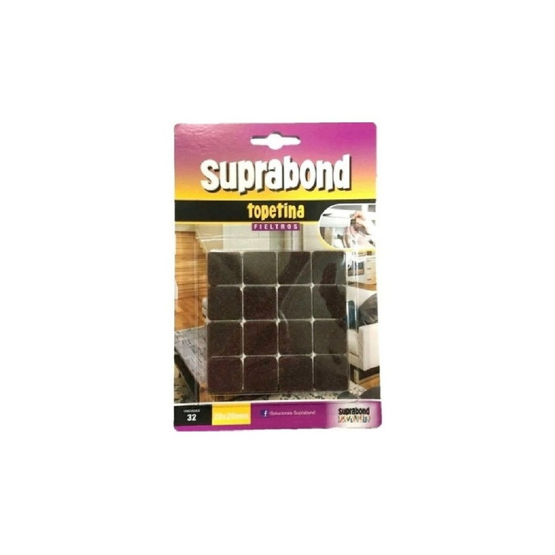 32 topetinas rectangulares fieltro 20mm Suprabond