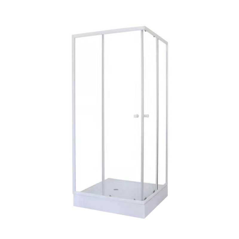 Cabina para ducha vidrio transparente 80 x 80cm Gloa