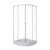Cabina para ducha curva vidrio transparente 80 x 80cm Gloa