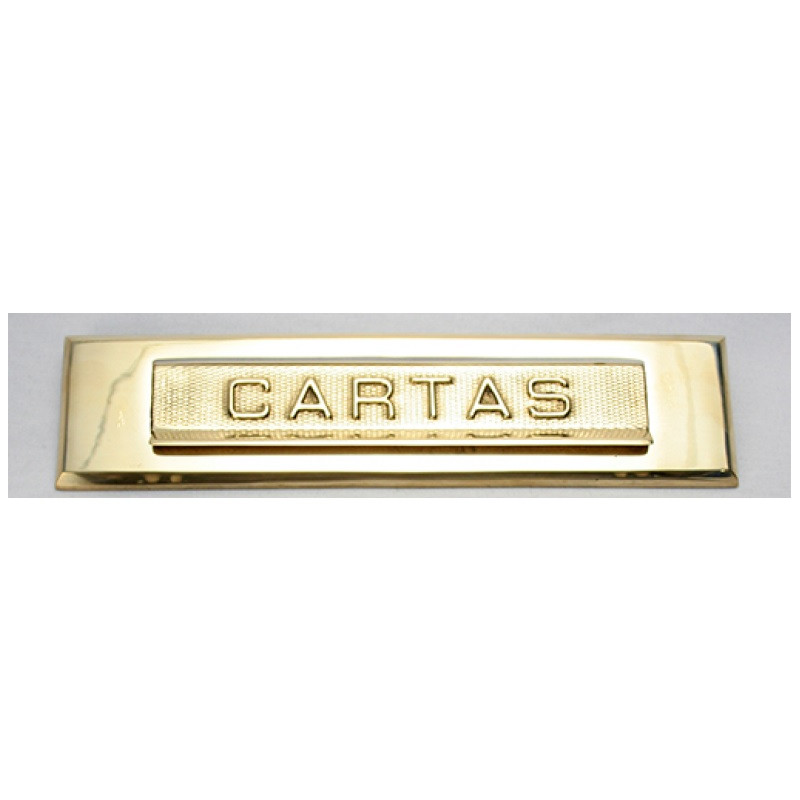 Tapa buzon "cartas" bronce pulido