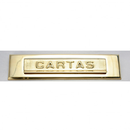 Tapa buzon "cartas" bronce pulido