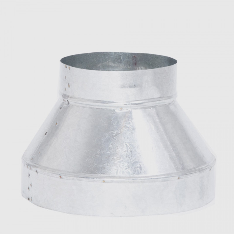 Reduccion galvanizada de 10" a 8" Tromen