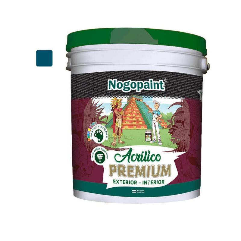 latex acrilico Premium 4 lts azul verdoso Nogopaint