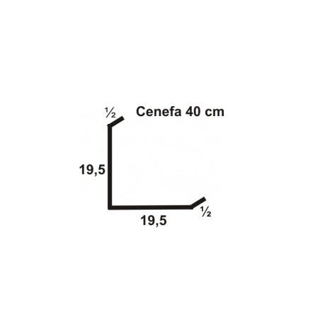 cenefa lateral chapa galvanizada 20 x 20 cm x 2 mts