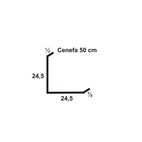 cenefa lateral chapa galvanizada 25 x 25 cm 2 mts