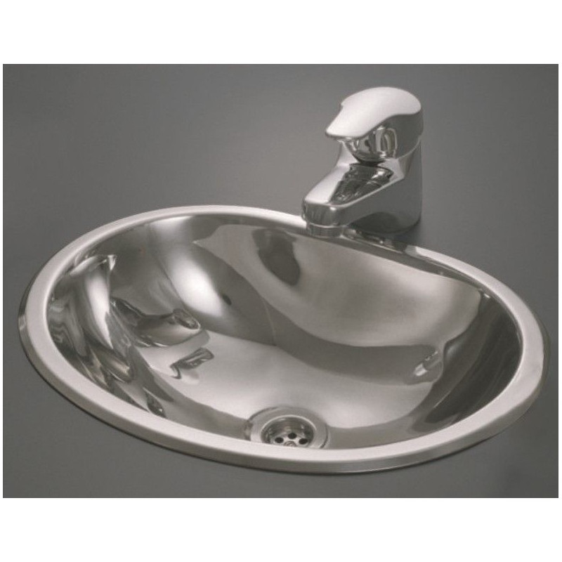 pileta vanitory OV330L acero inox 304 Johnson Acero
