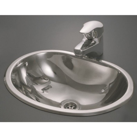pileta vanitory OV330L acero inox 304 Johnson Acero