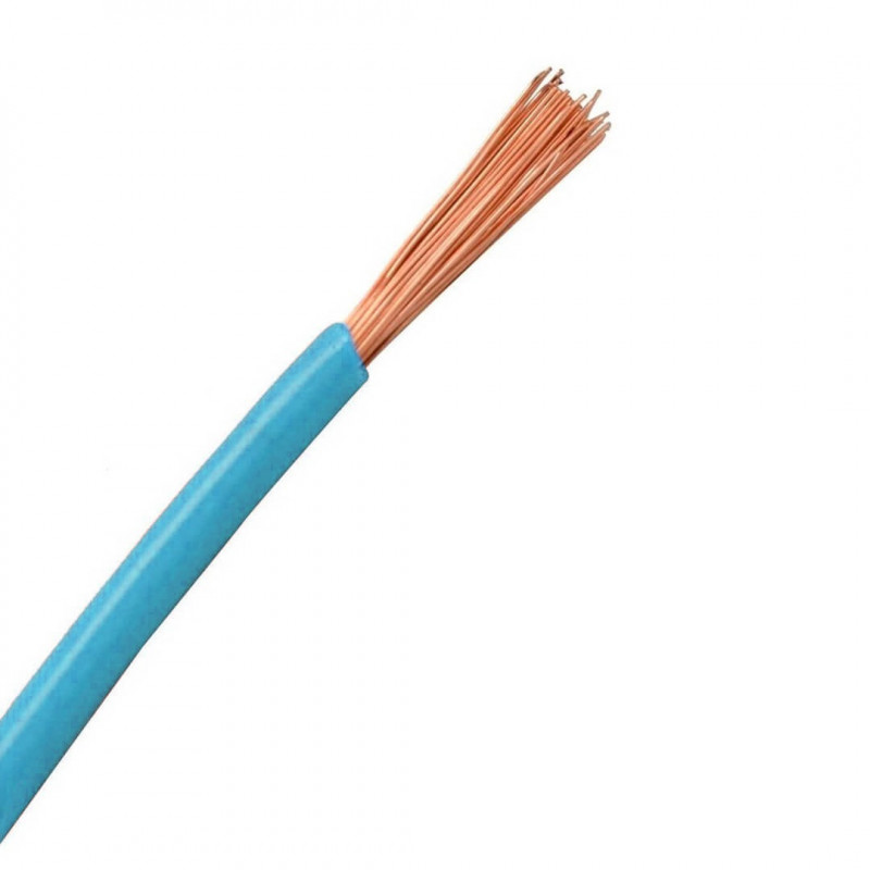 metro cable unipolar 4mm celeste