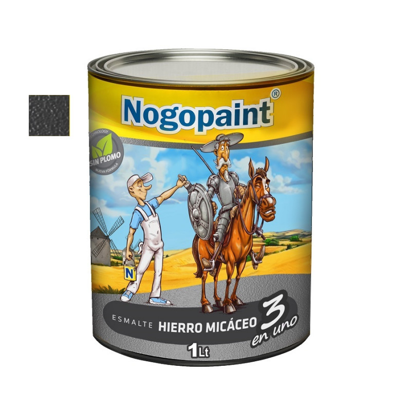 convertidor hierro efecto forjado 1 lt gris oscuro Nogopaint