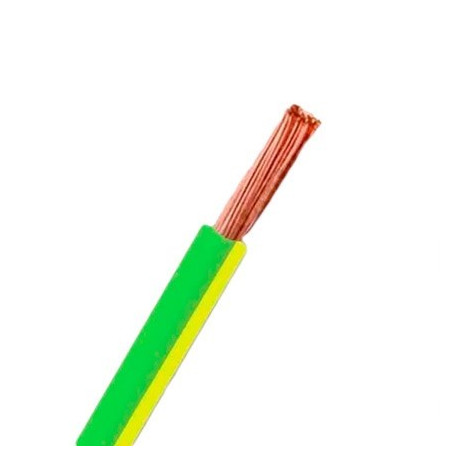 metro cable unipolar 6mm verde amarillo