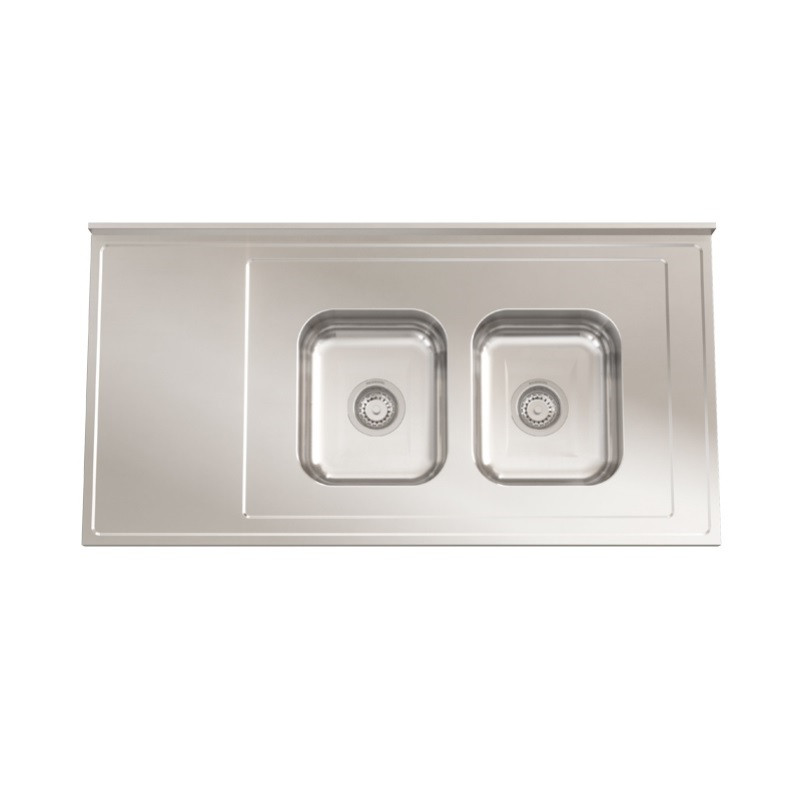 Mesada acero 430 120cm con pileta CC28 derecha