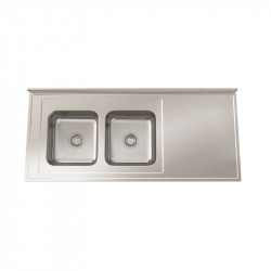 mesada acero 430 140cm con...