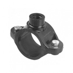 Abrazadera PVC 90mm rosca 3/4"