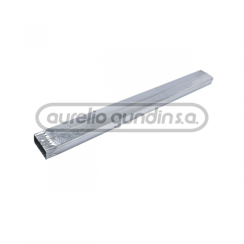 caño chapa galvanizada rectangular 2 x 4"