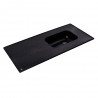mesada MS 120x60 cm con bacha integral sin zocalo negra