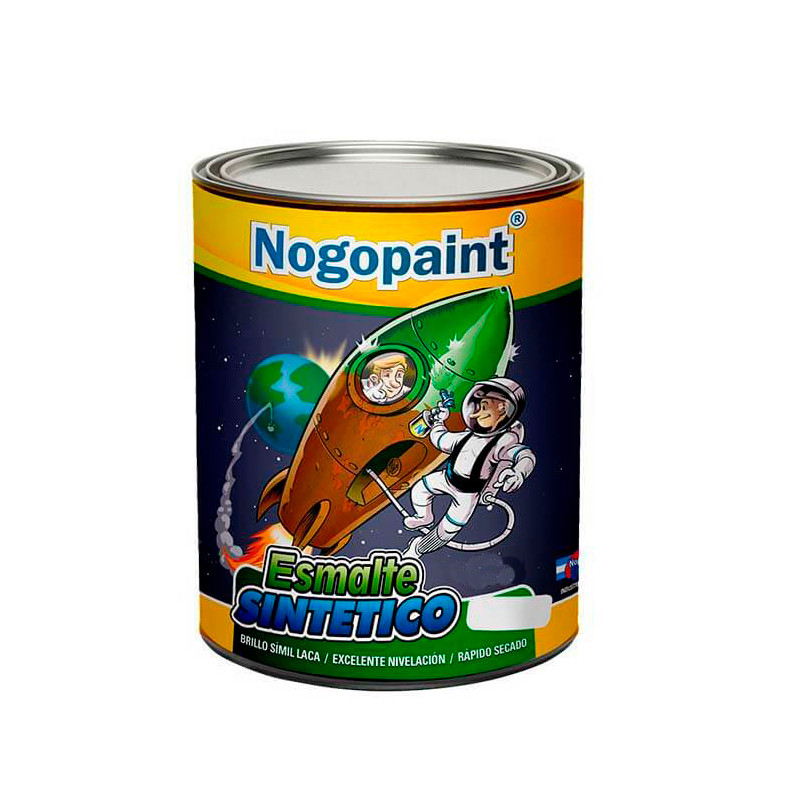 Esmalte sintetico satinado 4 lt negro Nogopaint