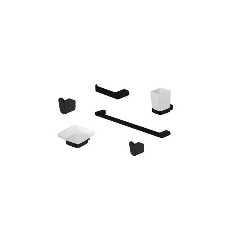 juego accesorios para baño Linea 16000 Soria black Peirano