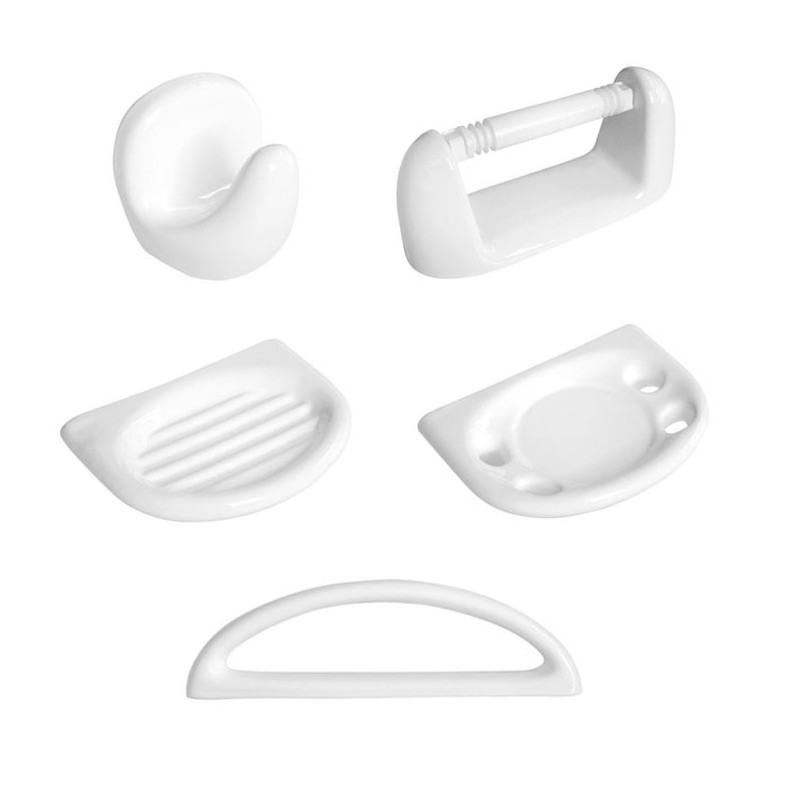 Juego 5 accesorios para baño Sena Boutique blanco D'Accord