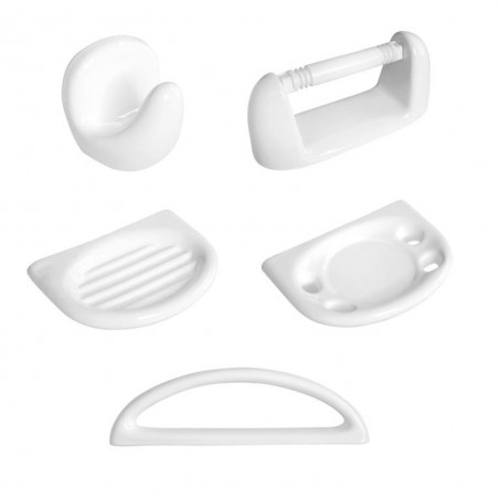 Juego 5 accesorios para baño Sena Boutique blanco D'Accord