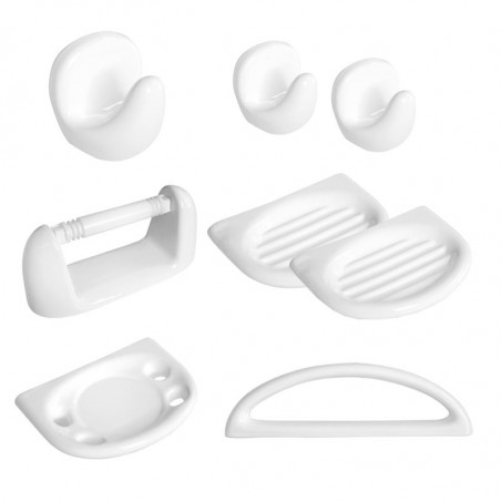 Juego 8 accesorios para baño Sena Boutique blanco D'Accord