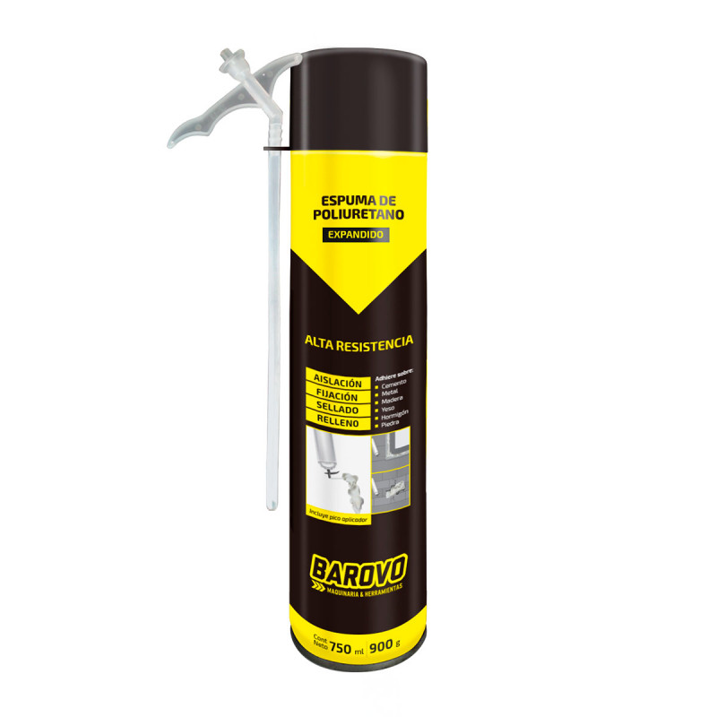 espuma de poliuretano 750ml Barovo