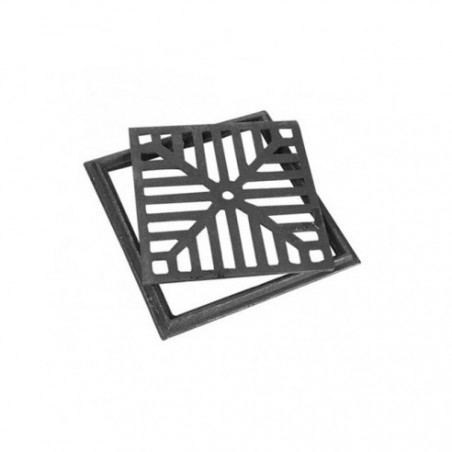 Rejilla hierro fundido con marco 20 x 20cm