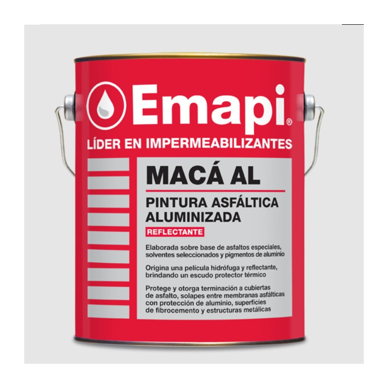 pintura asfaltica aluminizada 4 lts Maca AL