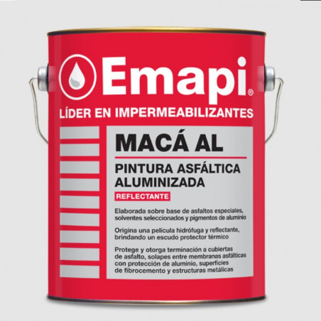 pintura asfaltica aluminizada 4 lts Maca AL