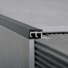 Protector de escalon PVC 10 x 18mm negro Atrim