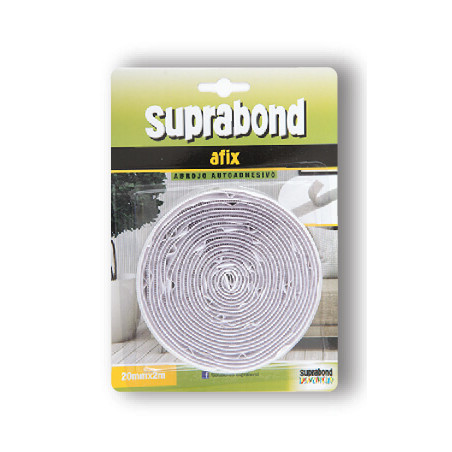 Abrojo sujetador autoadhesivo 20mm x 2mts Suprabond