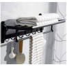 Organizador toallero rebatible 60 cm negro D'Accord