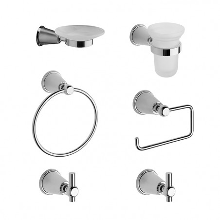 Juego de 6 accesorios para baño Chess FV
