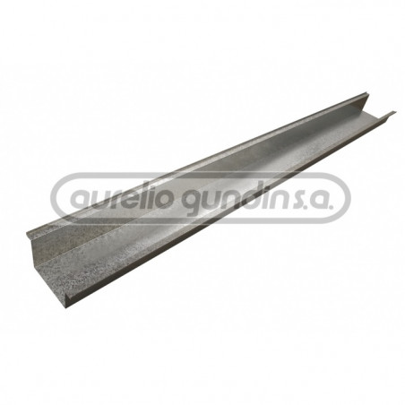 canaleta rectangular chapa galvanizada 2 mts